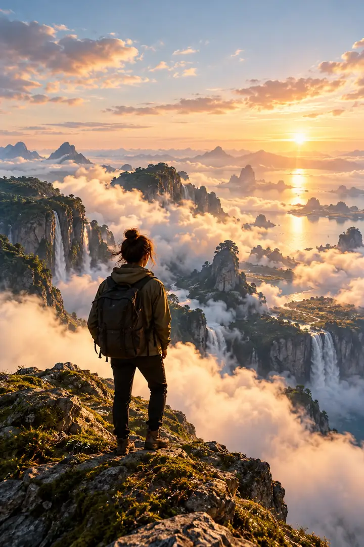 Portrait image being adapted across several social media formats